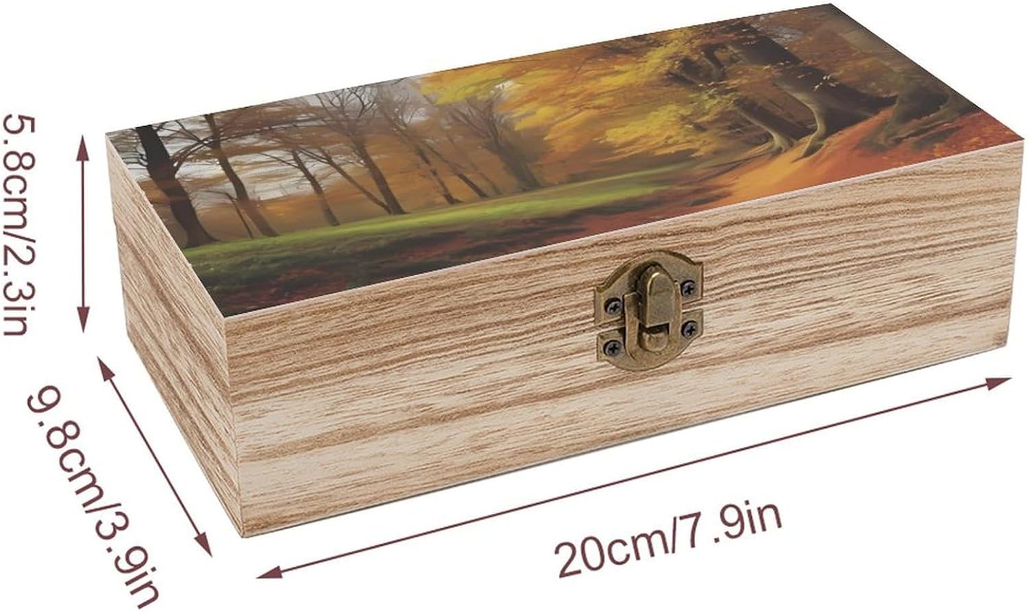 Autumn Keepsake Box Wooden Storage Box with Lid image 2