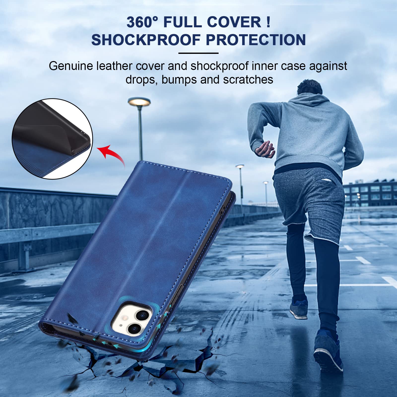 Custodia A Portafoglio Per IPhone 17 In Pelle PU Con Supporto, Magnetica E Slot Carte – Protezione E Stile