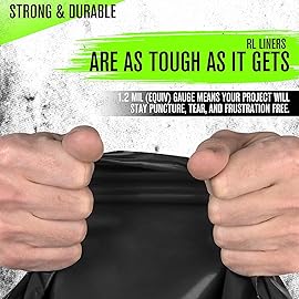 Aluf Plastics T-Tough Roll Pack Low Density Repro Blend Star Seal Coreless Rolls Bag, 33 Gallon Capacity, 39 Length x 33 Width, H Strength, Black (Pack of 100)