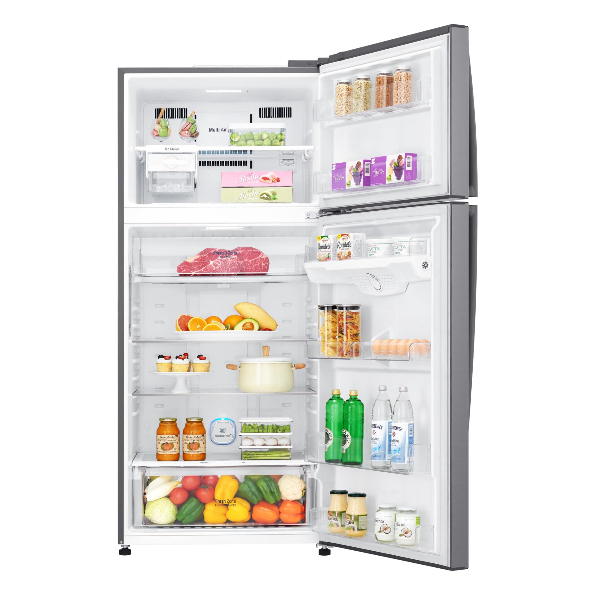LG GTB744PZHED - Refrigerador de doble puerta Clase E 506L con conexión Wi-Fi App Thinq, Door & Linear Cooling, cajón a 0 grados, gestión de humedad, compresor Smart Inverter