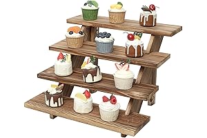 Charming Rustic Wooden Display Stand - Versatile Riser for Weddings, Parties, and Craft Shows