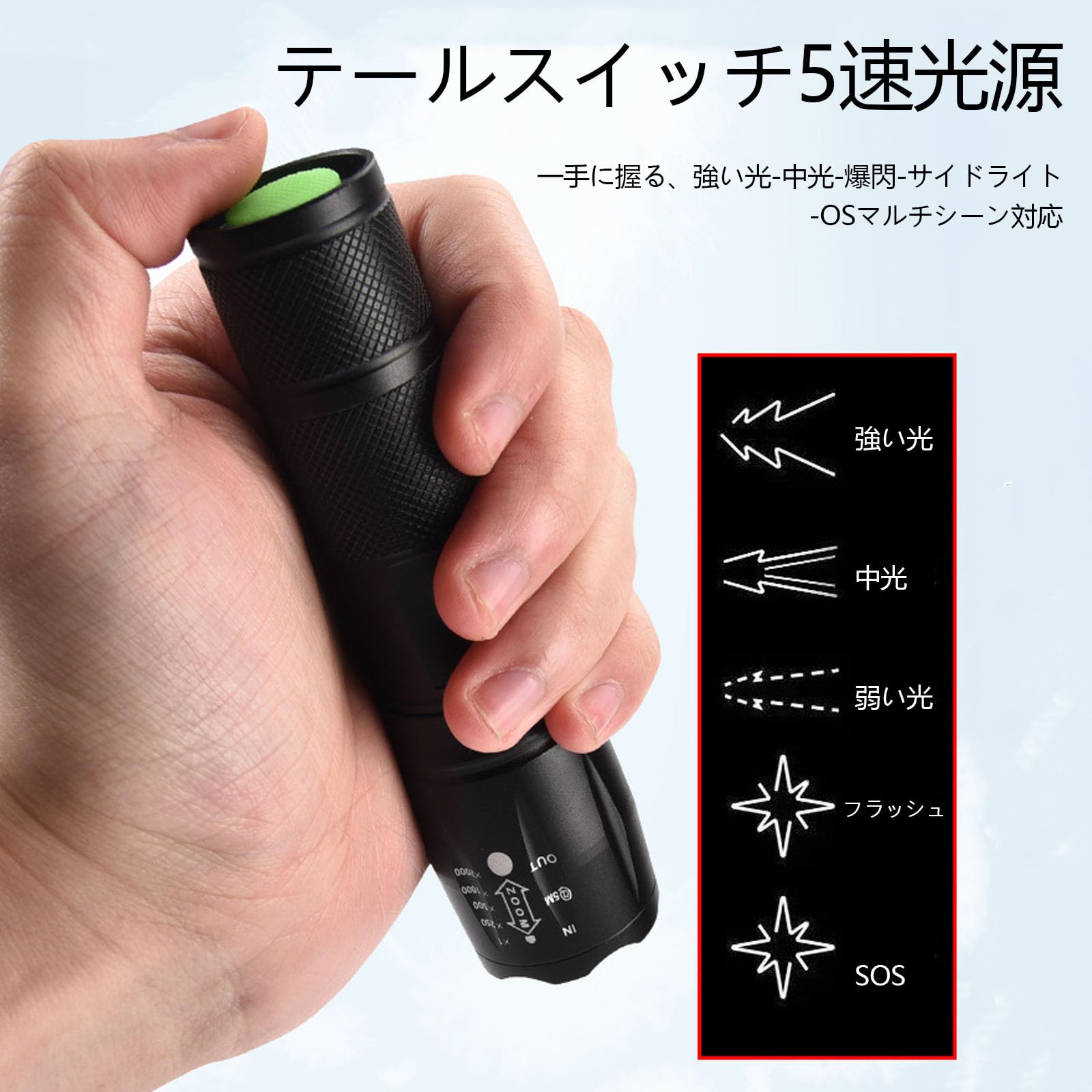 Amazon.co.jp: SZSL 懐中電灯 ledライト 強力 ハンディライト
