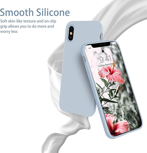 Miniatura 2 de OTOFLY Funda de silicona líquida de goma de gel de cuerpo completo a prueba de golpes para iPhone XsiPhone X, antiarañazos y huellas dactilares