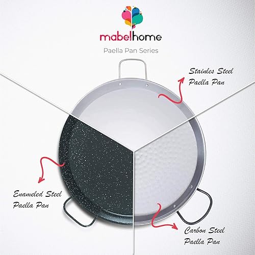 Miniatura 3 de Mabel Home Paella de acero esmaltado de 25.5 pulgadas  25.6 in, 25.5 pulgadas