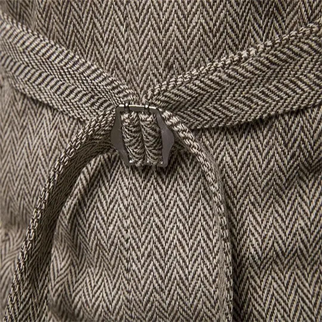 Men's Four Seasons Casual Retro Suit Vest Double-Breasted Sleeveless Herringbone Vest