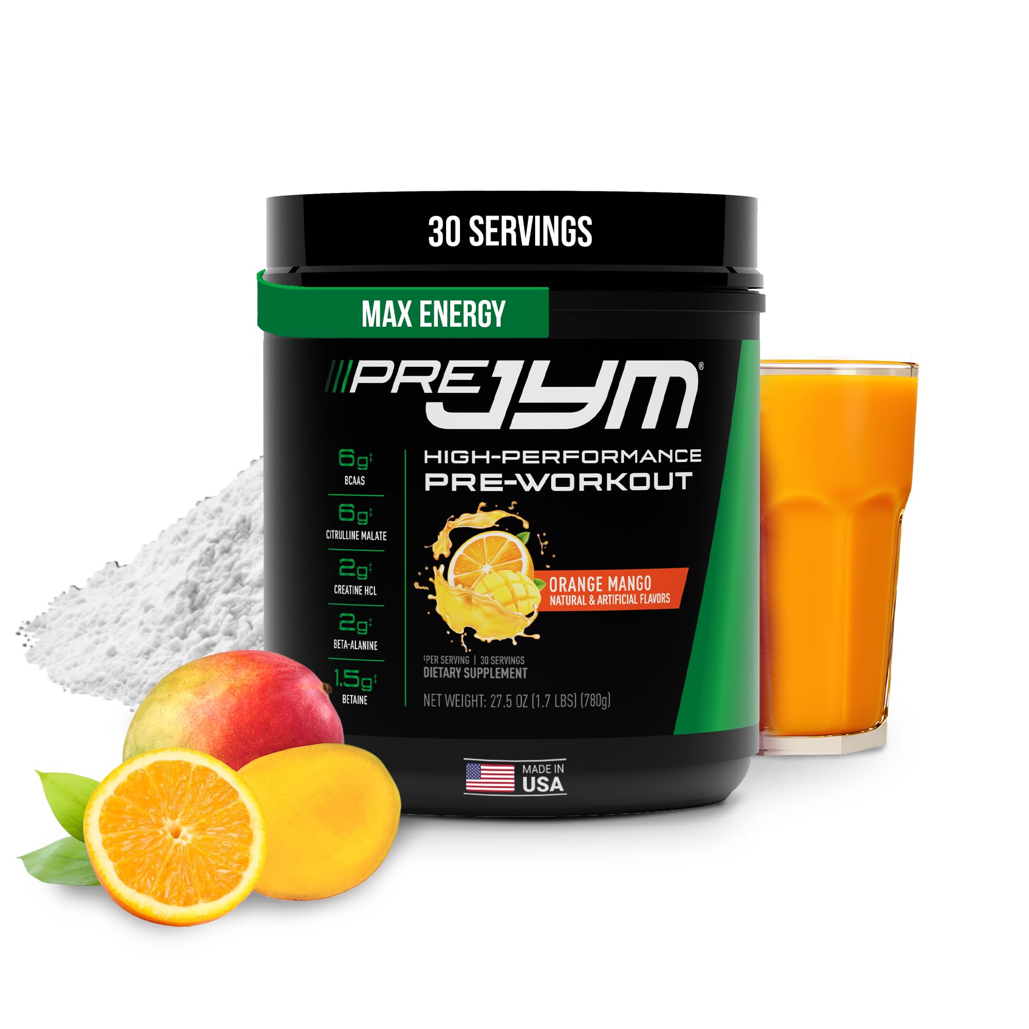 PRE JYM 30 Servings - Orange Mango