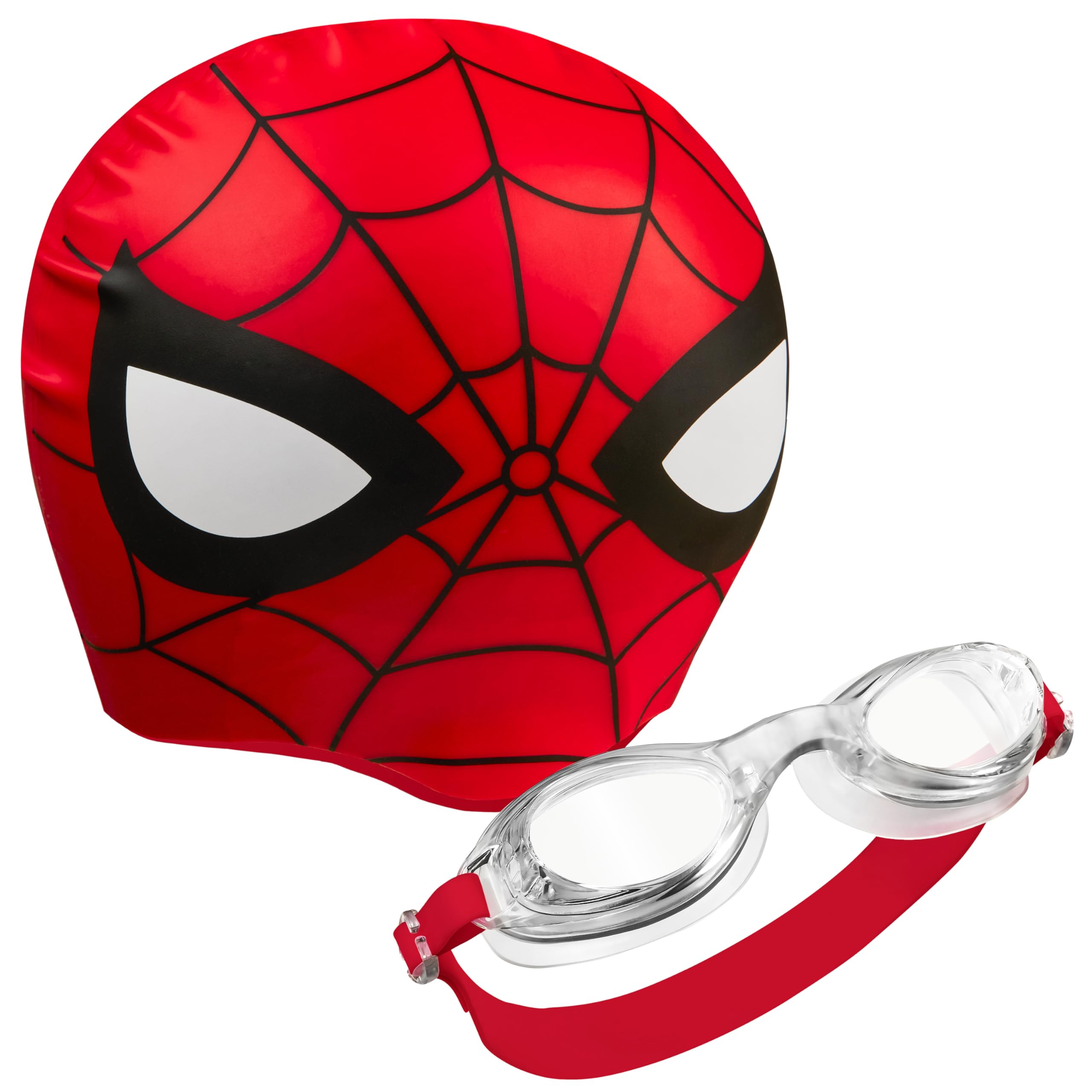 Marvel Set de Gafas Buceo y Gorro Piscina Niño con Protección Antiempañante y UV