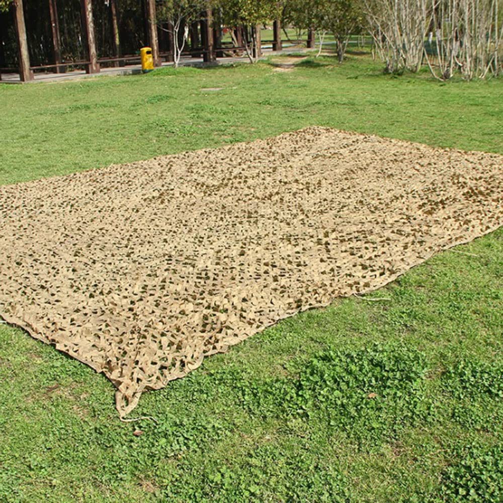 Tela de red 210D – Cubierta de caza al aire libre para protección del sol, selva y aves (6 x 6 m) – Red de camuflaje resistente a los rayos UV para camping y observación de vida silvestre.
