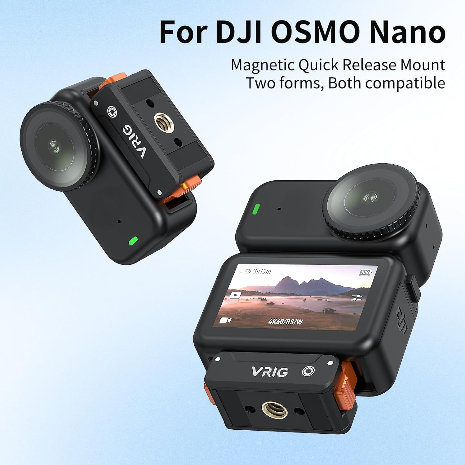 VRIG Quick Release Mount for DJI Osmo Action6,Magnetic Expansion Adapter with 1/4" Screw Hole Adapter for DJI Osmo Action6/Nano Accessories