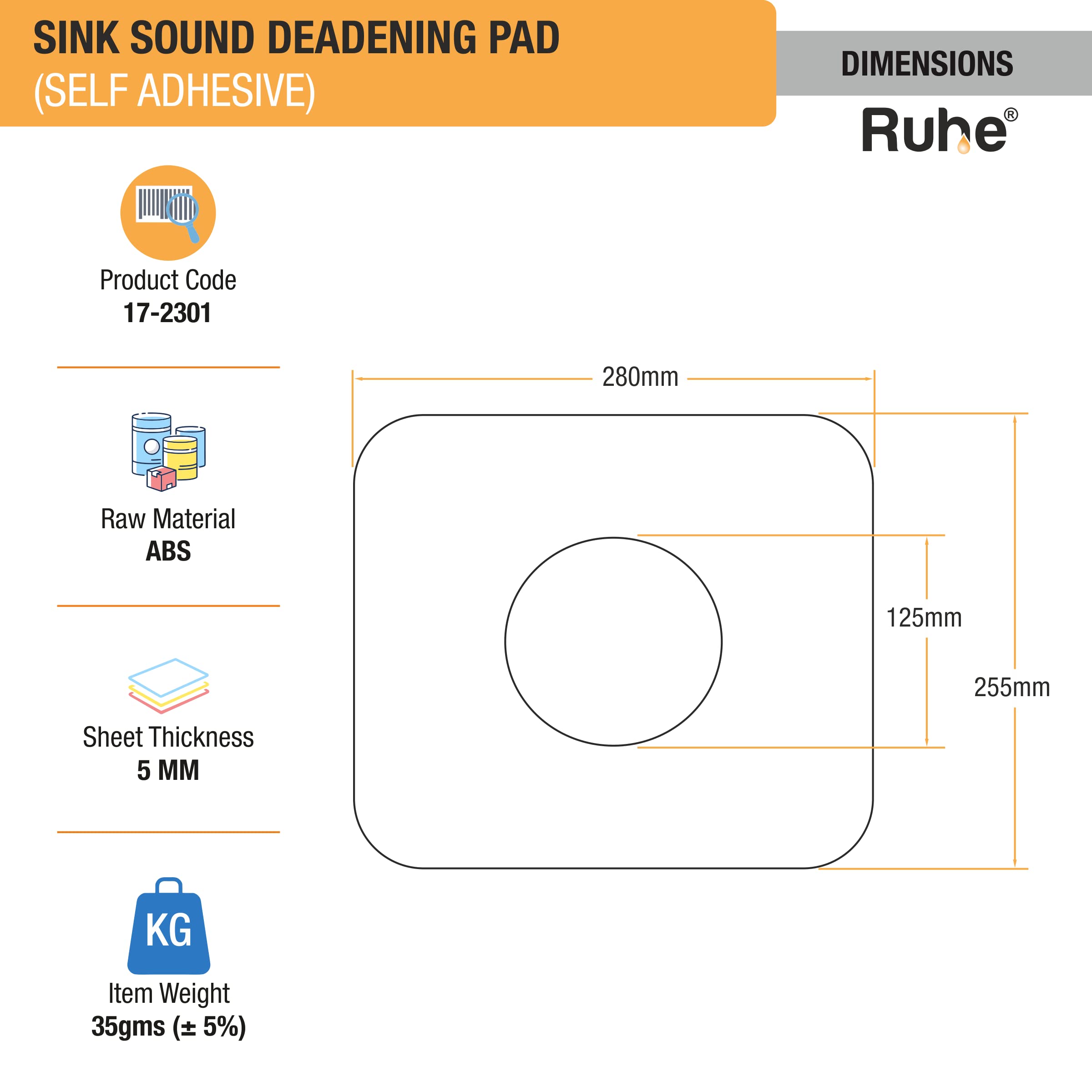 Sound Deadening Foam Pads for Kitchen Sinks - FREE SHIPPING -2