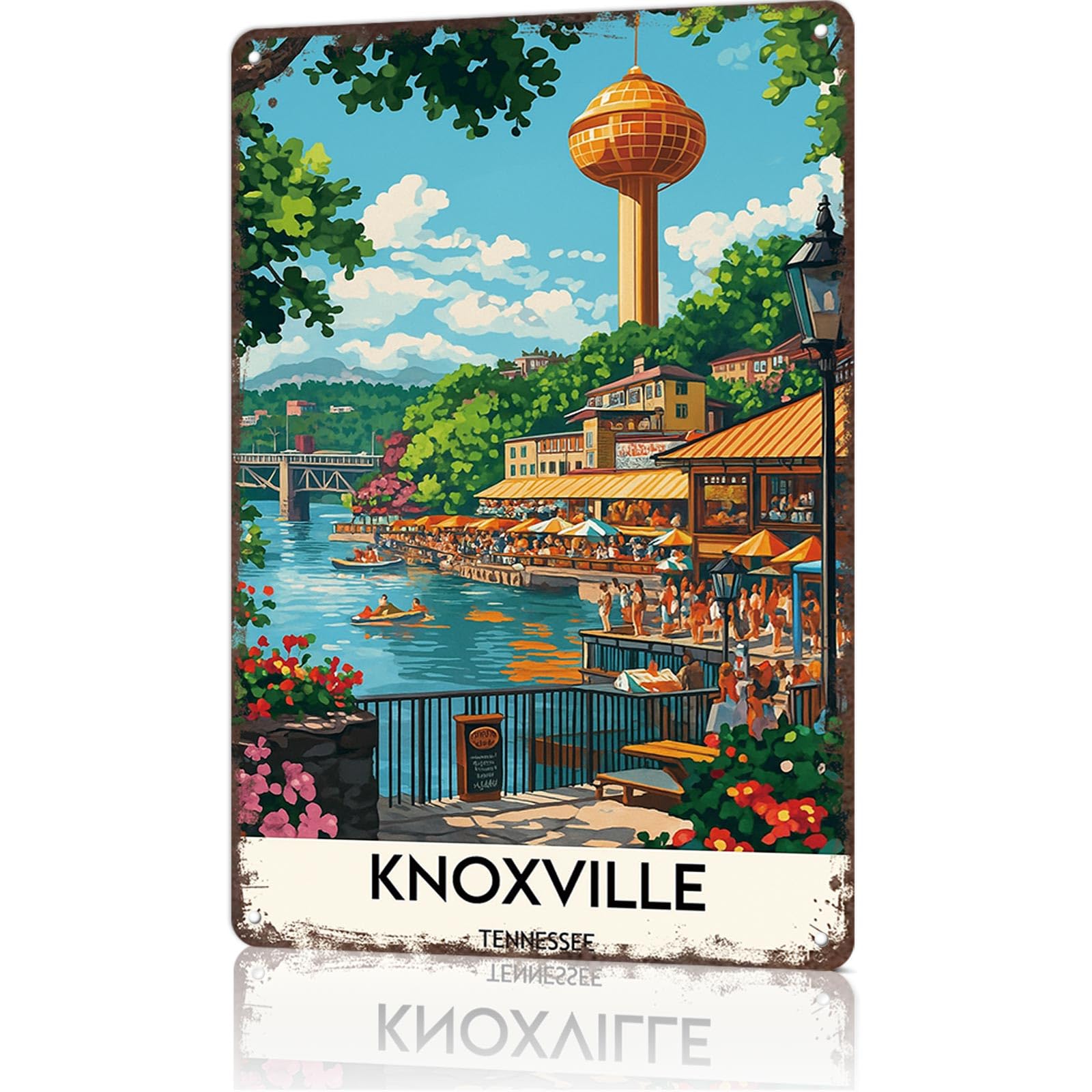 KWQDOZF Funny Signs Posters Knoxville Wall Art Sign for Bedroom Dorm Home Garage Bar Decor 8X12inch