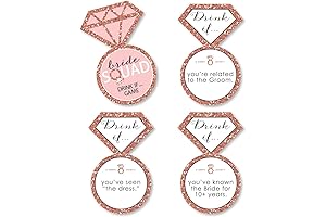 Big Dot of Happiness Drink If Game - Bride Squad - Rose...