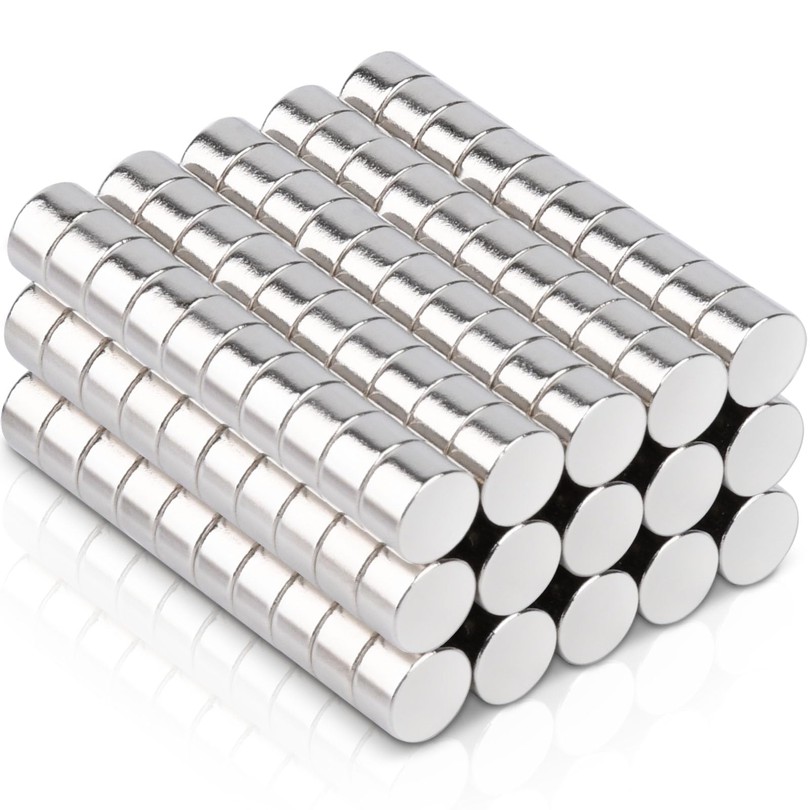 150pcs 5x3mm Tiny Mini Magnets - Small Round Neodymium Magnets for Fridge, Refrigerator, Whiteboard, Crafts, Kitchen Cabinet, Office