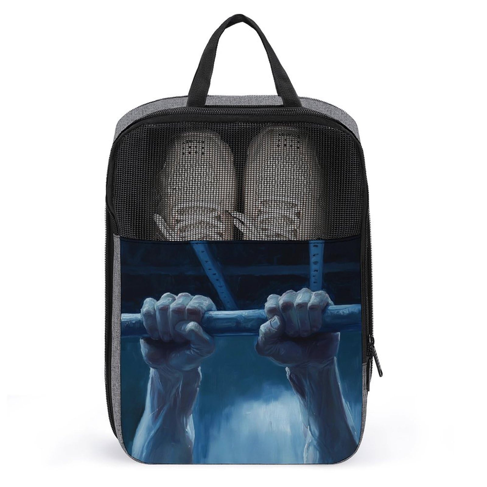 Hands Gripping Metal Pull-up Bar Shoe Bag for Travel Daily Use Anti-dust Storage Carrier Golf Shoe Pouch