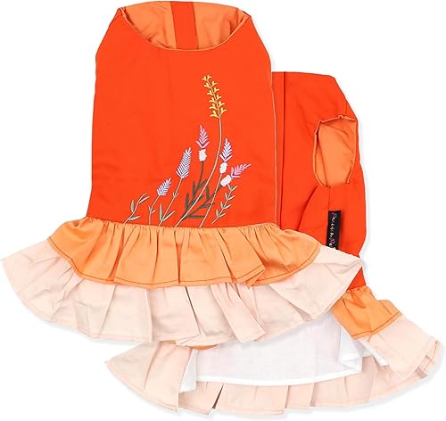 Parisian Pet Vestido para perro, bloques de color, ropa de verano para niña, cachorro, perros y gatos, L