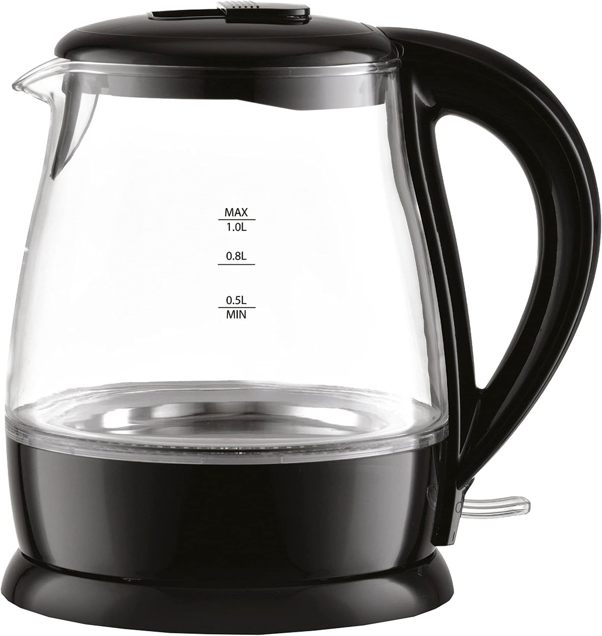 Quest Glass Light Up Kettle, Black, One Size Amazon.co.uk Home & Kitchen