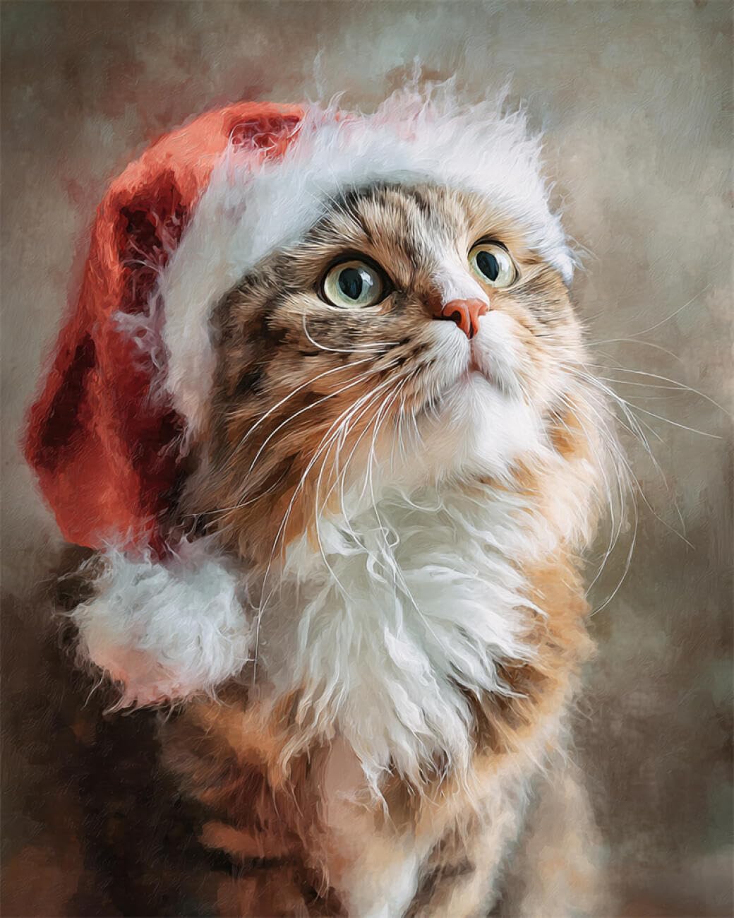 RKFLGEW DIY Seed Bead Embroidery Kits Cartoon Cat 50x70cm