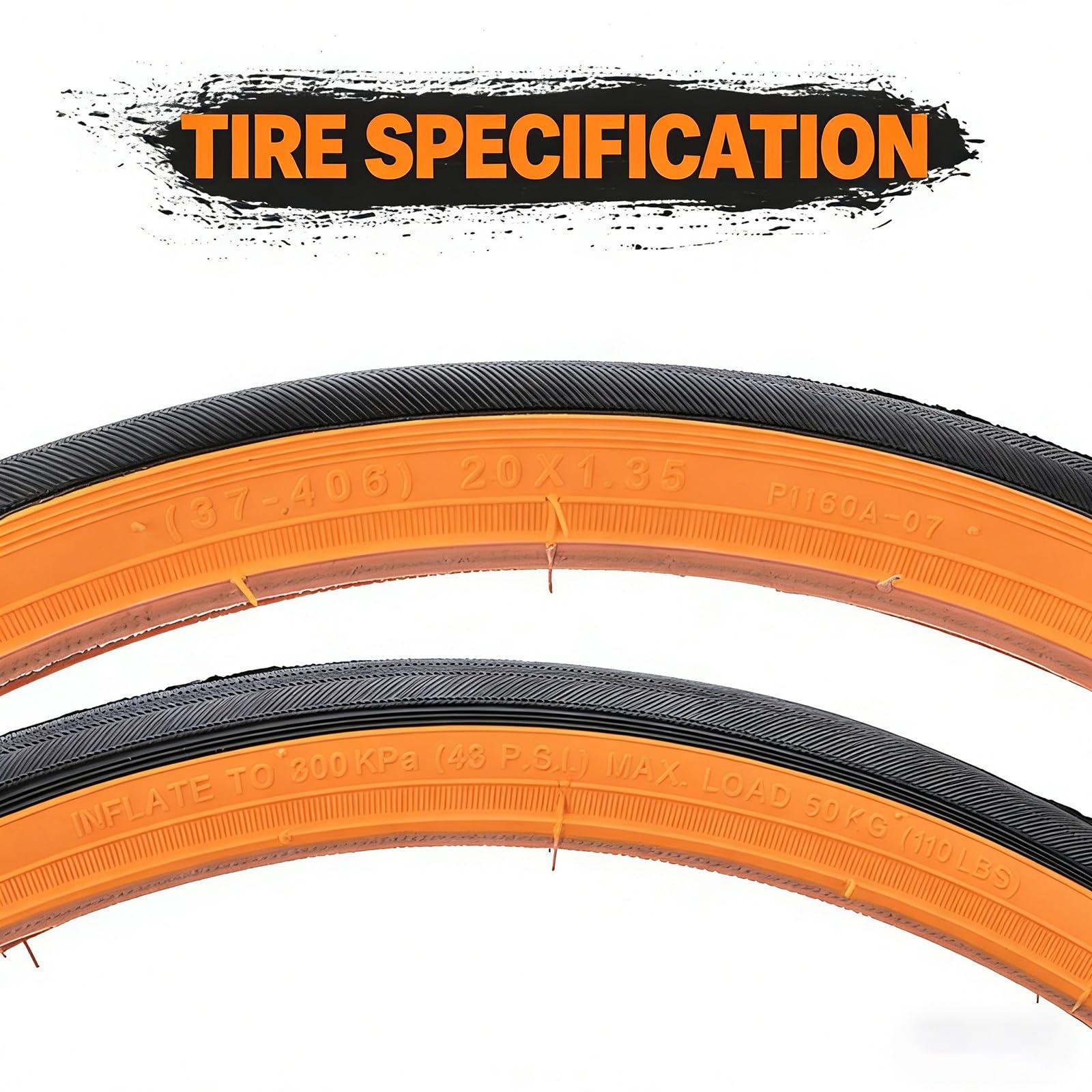 20x1.35 Opona Rowerowa Odporna na Przebicia, Gotowa do Tubeless, z Wzmocnioną Ścianką Boczną do Rowerów Górskich, Miejskich i Turystycznych Trwały Wzór All-Terrain
