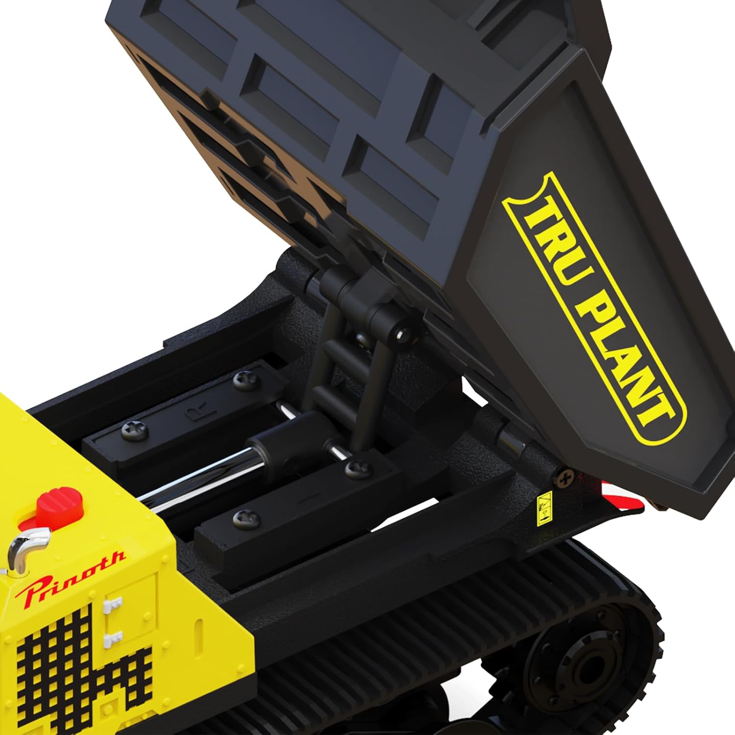 KidsFaves Pro-Grade Tracked Remote Control Dump Truck for Adult Metal Micro-Scale RC Construction Model with Gyro Straight-Line Assist Includes Portable Carry Case