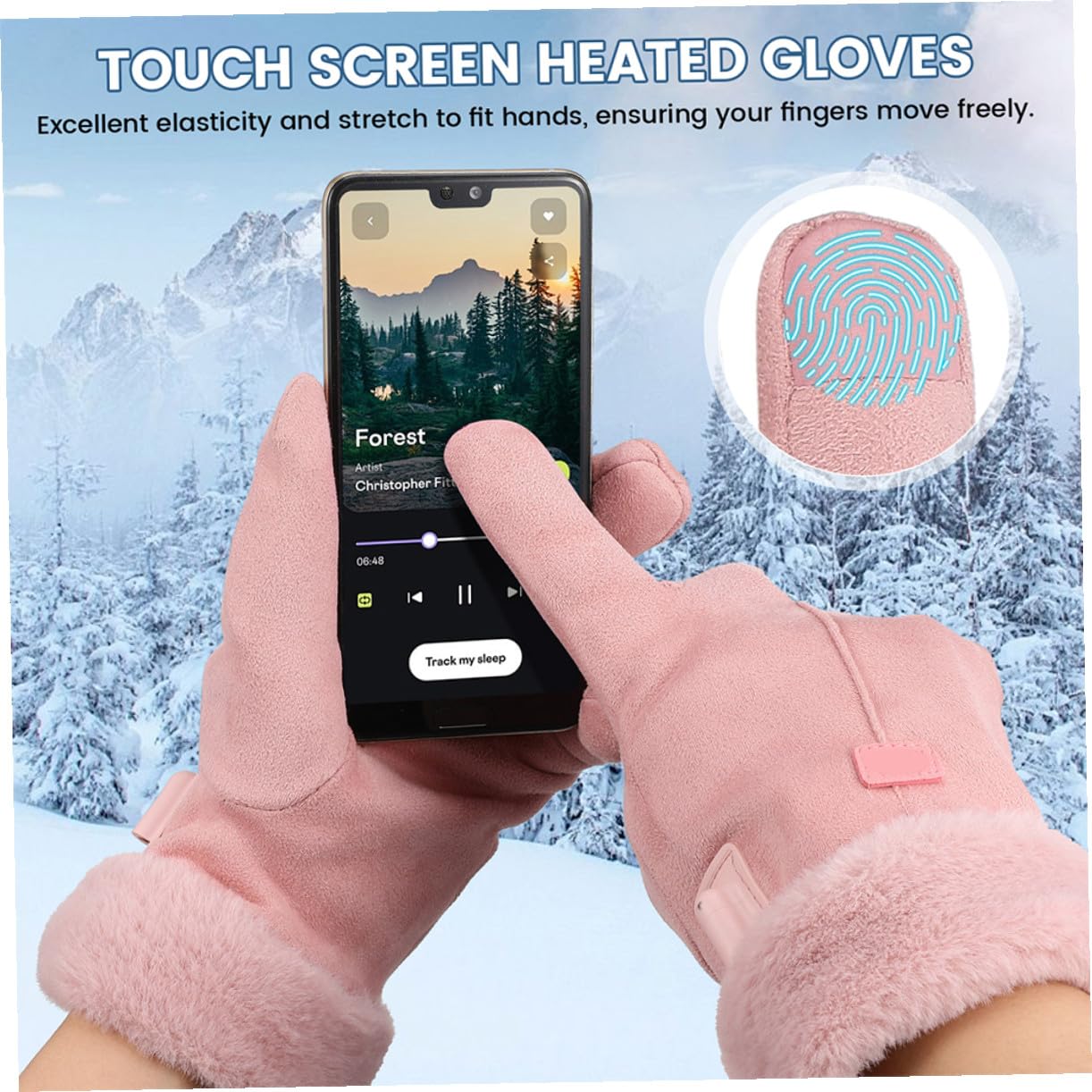 SUPVOX Guanti elettrici guanto termico thermal gloves scaldamani guanti riscaldati tramite USB batterie ricaricabili pile ricaricabili guanti termici per l'equitazione pelle rosa