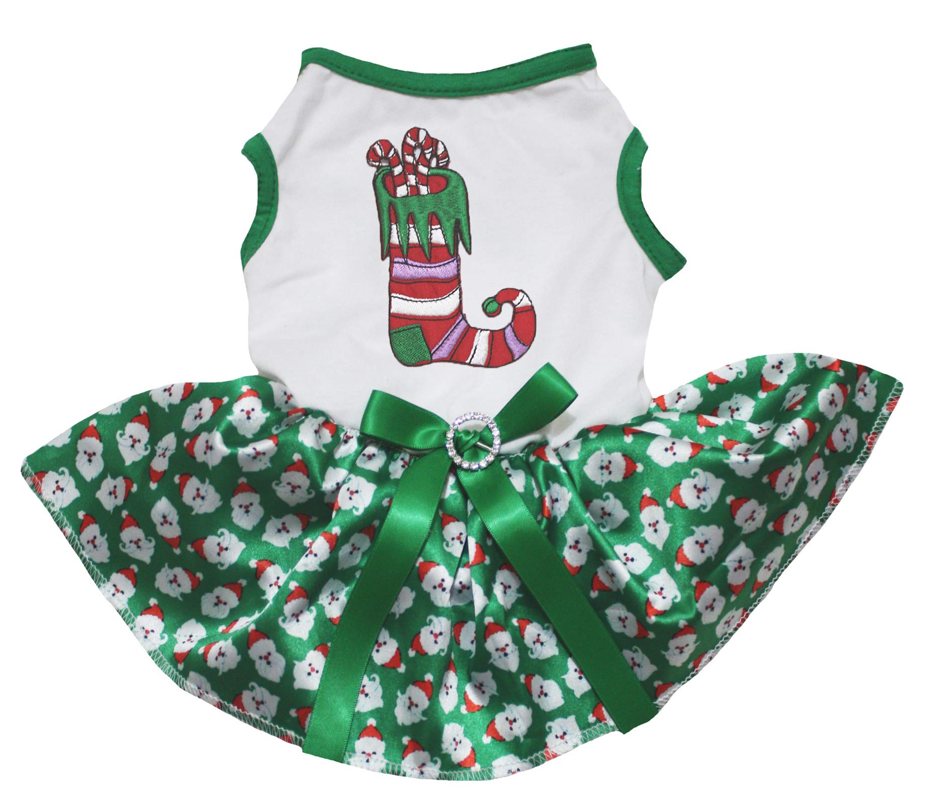 Chaussettes de Noël pour chiot XXXL, le cadeau idéal blanc et vert Père Noël