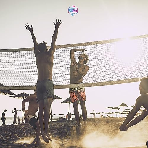 Miniatura 6 de Balones de voleibol tamaño oficial 5, voleibol suave al aire libre para niños, jóvenes y adultos, juegos de playa en interiores (regalo para