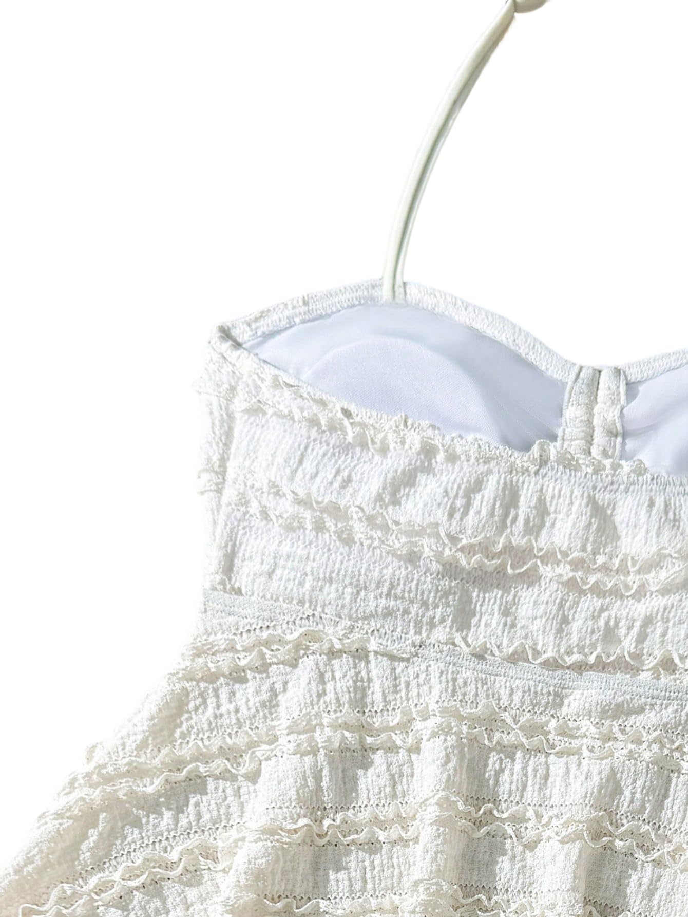 SweatyRocks Dziewczęcy tankini boho zestaw 2-częściowy tankini wiązany na szyi, zestaw tankini Babydoll, górna część bikini, wyszczuplająca brzuch, moda kąpielowa, strój na