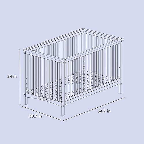 Miniatura 8 de Storkcraft Hillcrest - Cuna convertible 4 en 1 negro - Se convierte en sofá cama cama para niños pequeños y cama de tamaño matrimonial se adapta a
