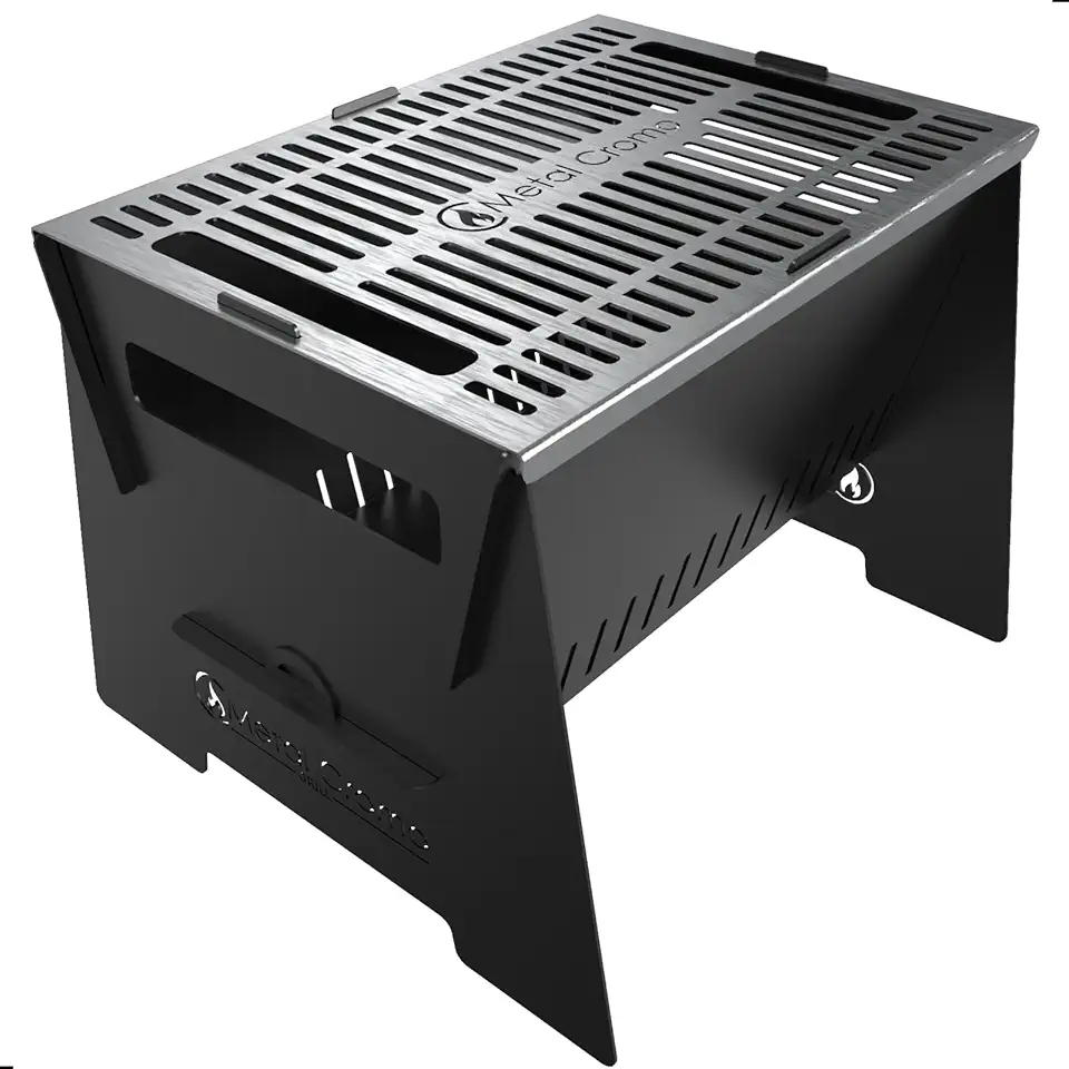 MetalCromo, Mini Churrasqueira Portátil Desmontável Camping P-Grill.Aco
