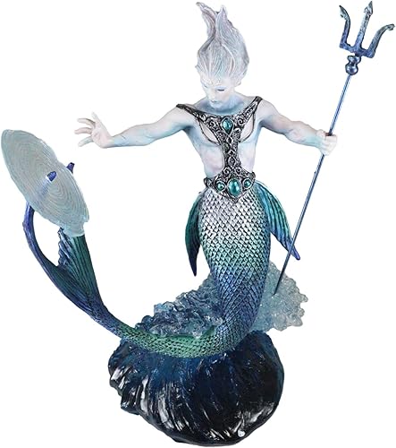 Miniatura 6 de Ebros Gift Anne Stokes Fantasía Arte Agua Elemental Talokan Mago Hechicero Invocación Aqua Espíritu Mago Coleccionista de Poder Estatuilla Guerrero