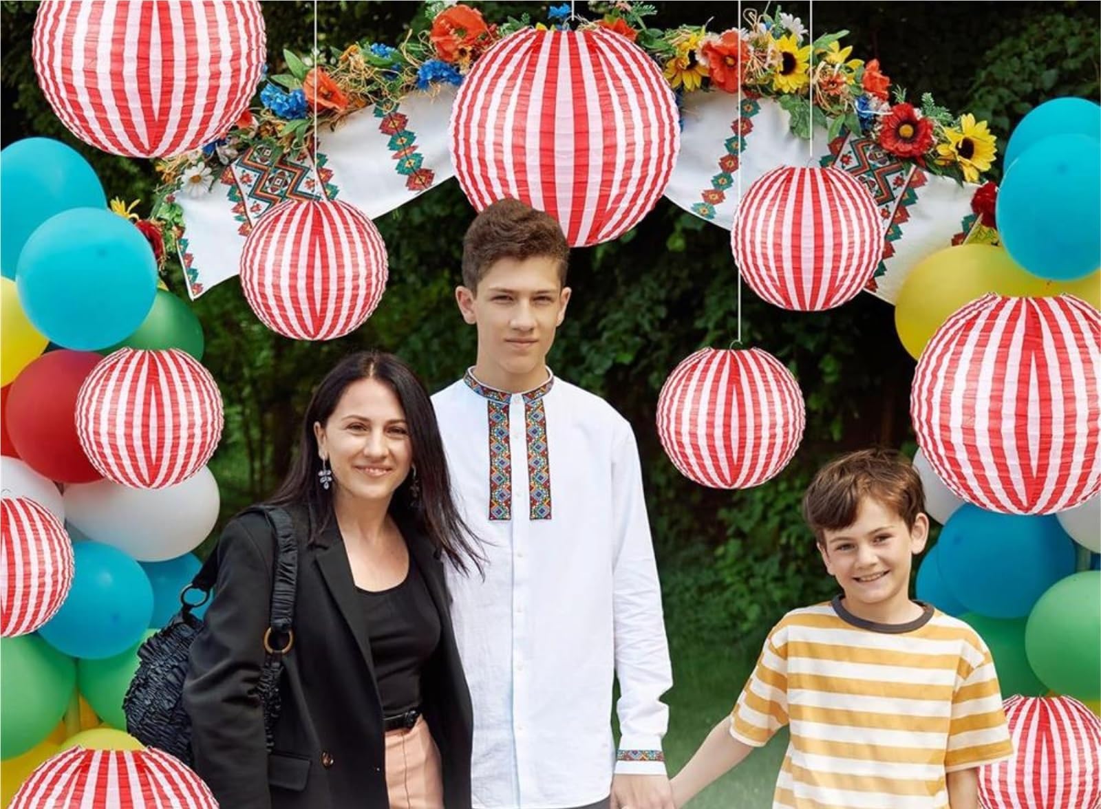 Papierowe Lampiony 12 Szt. Papierowych Lampionów Wiszących Z Abażurem Do Dekoracji Na Przyjęcie Urodzinowe W Nowym Roku Dekoracje Imprezę(20cm)