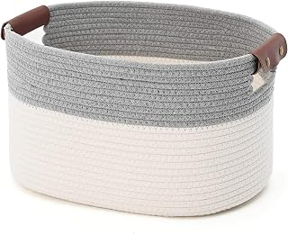 boho decor box rope storage book shelf jute fruit planter basket laundry clothes bag toy gift hamper set of 1 baby tray bucket organizer for living room kitchen washroom 2.5