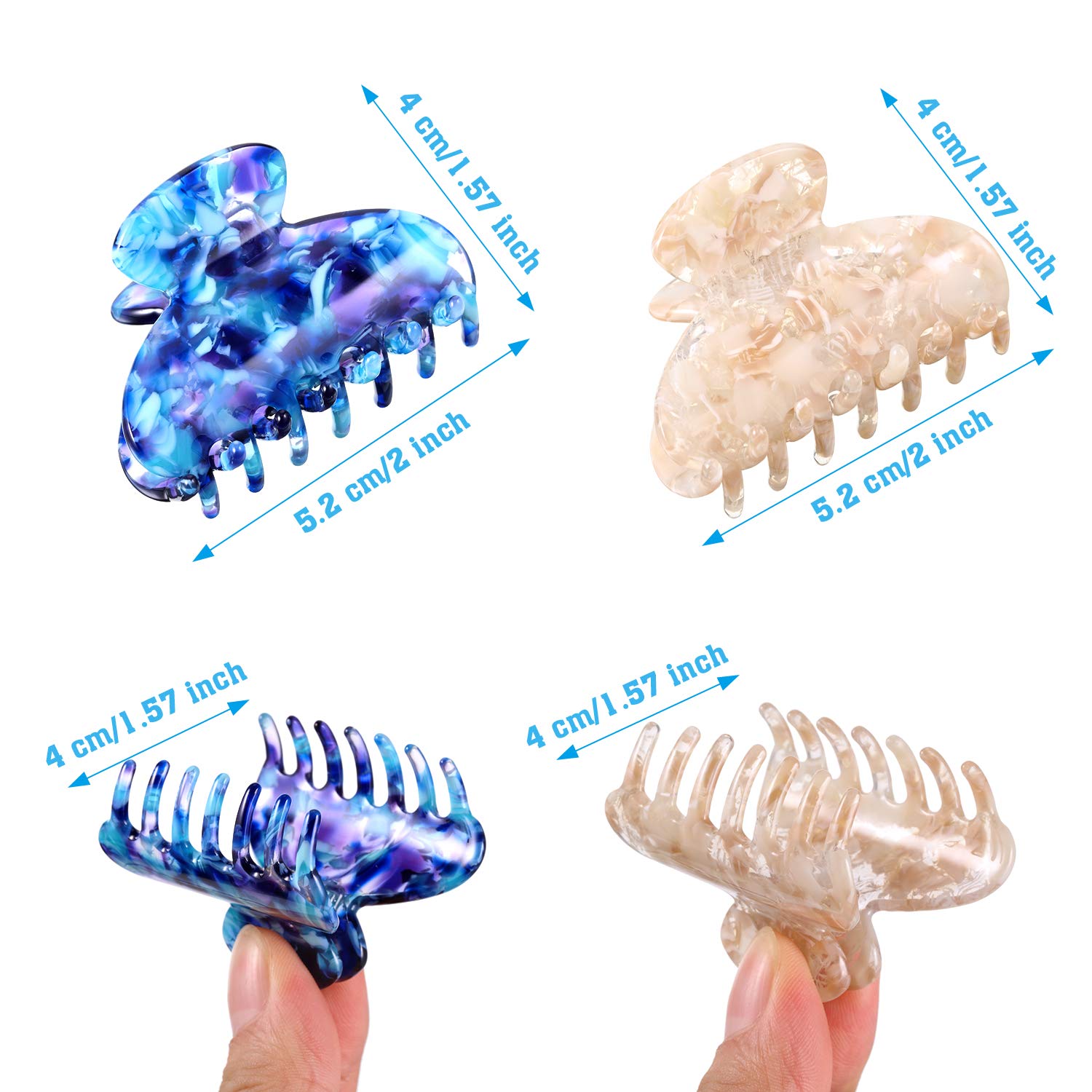 ASSORTED TORTOISE SHELL CLAW CLIPS Assorted Colorful Tortoise Shell Hair Claw Clips on Luulla main image 4