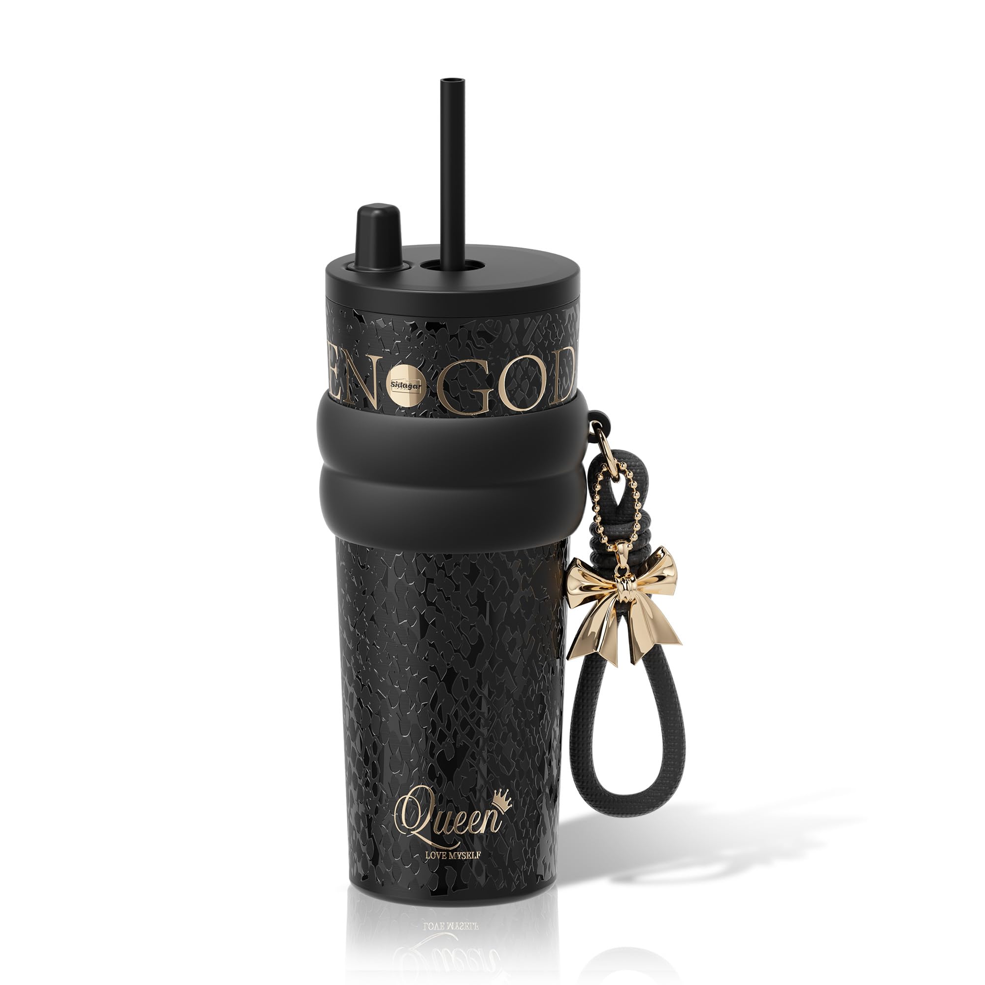 SDGA+ 24 oz Stainless Steel Tumbler with Lid and Straw, Insulated Water Bottle Leak Proof for Hot and Cold, Portable Travel Coffee Mug, Reusable