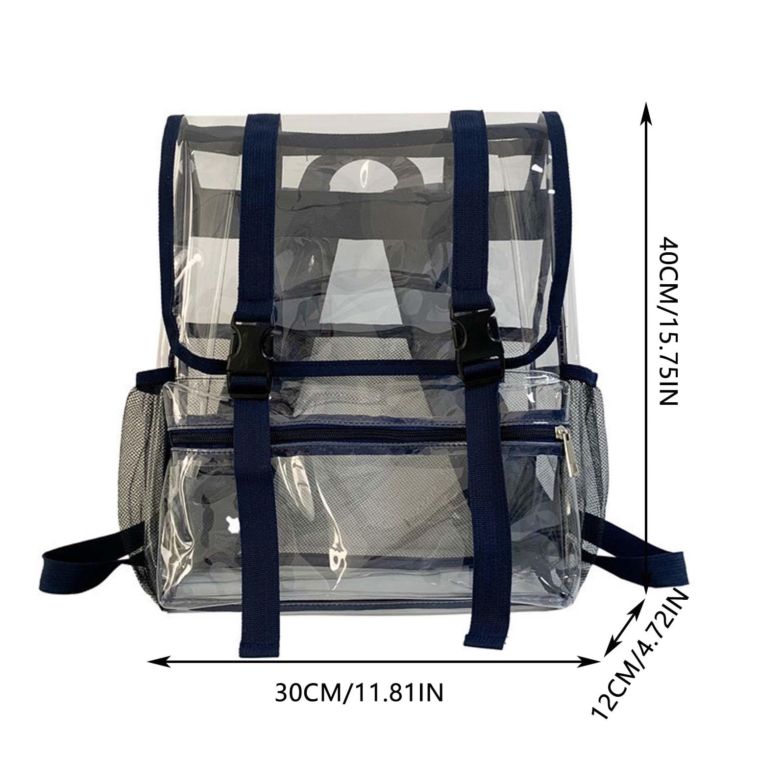 Zaino Scuola Elementare Bambina, Zaino Scuola Resistente, Zaino in PVC Trasparente per Studenti delle scuole Medie e Superiori, Grande capacità, Adatto per Nuoto e Fitness