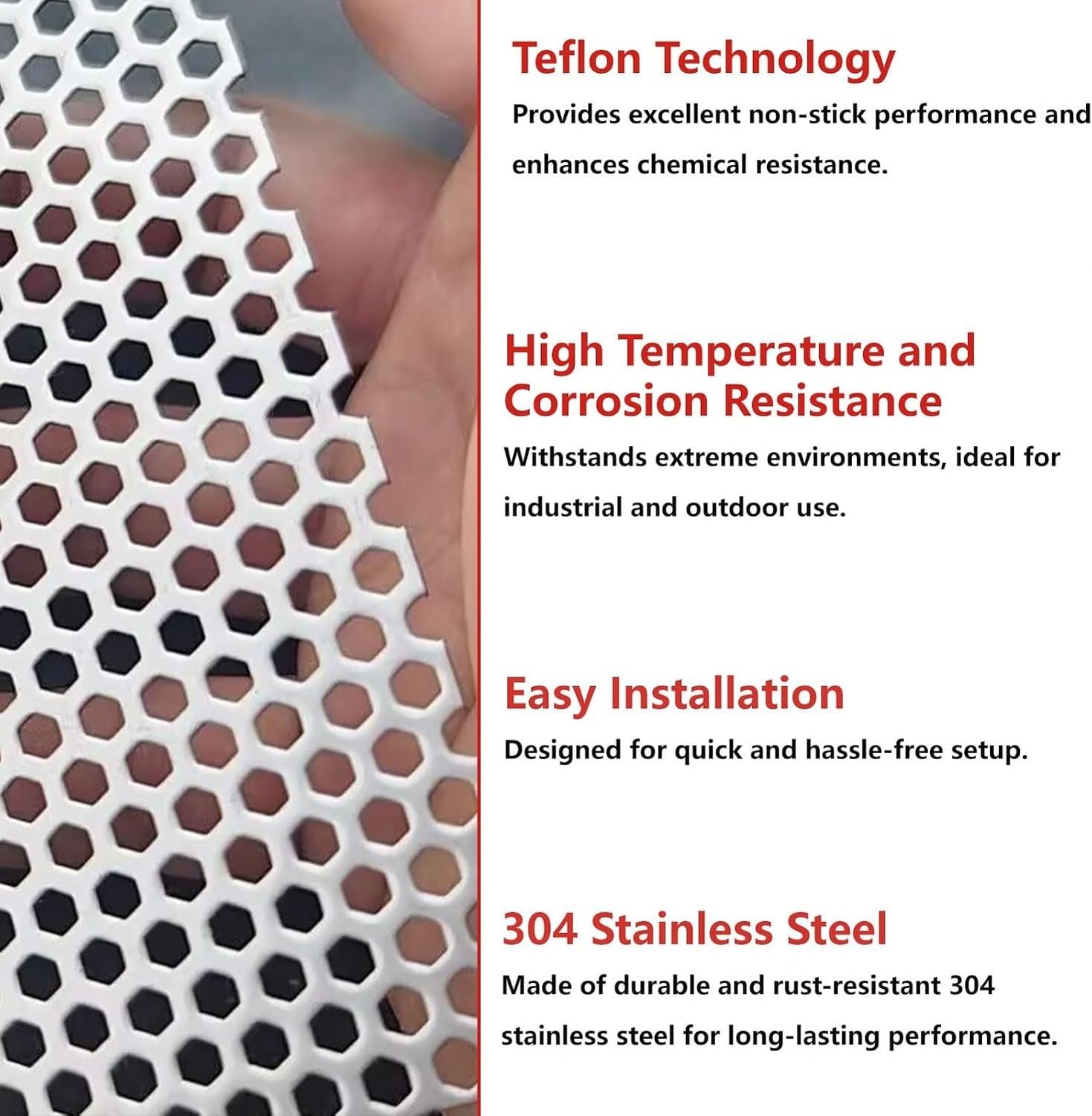 Chapa Perforada de Acero Inoxidable 304 con Agujeros Hexagonales, Panel de Malla Metálica Decorativa para Rejilla de Ventilación, Filtro, Protección, Muebles y, Thick 1.3mm, 25x35cm Dia 10mm