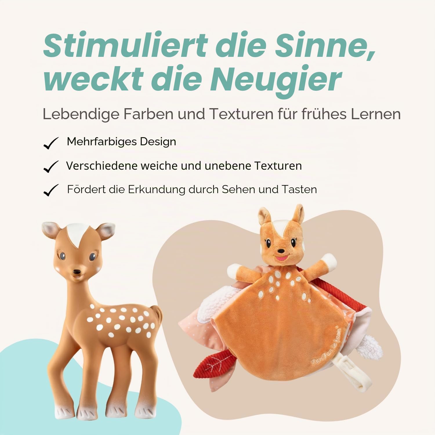 Sophie la Girafe – FanFan The Rehkitz Beißring & Tröster Geschenkset