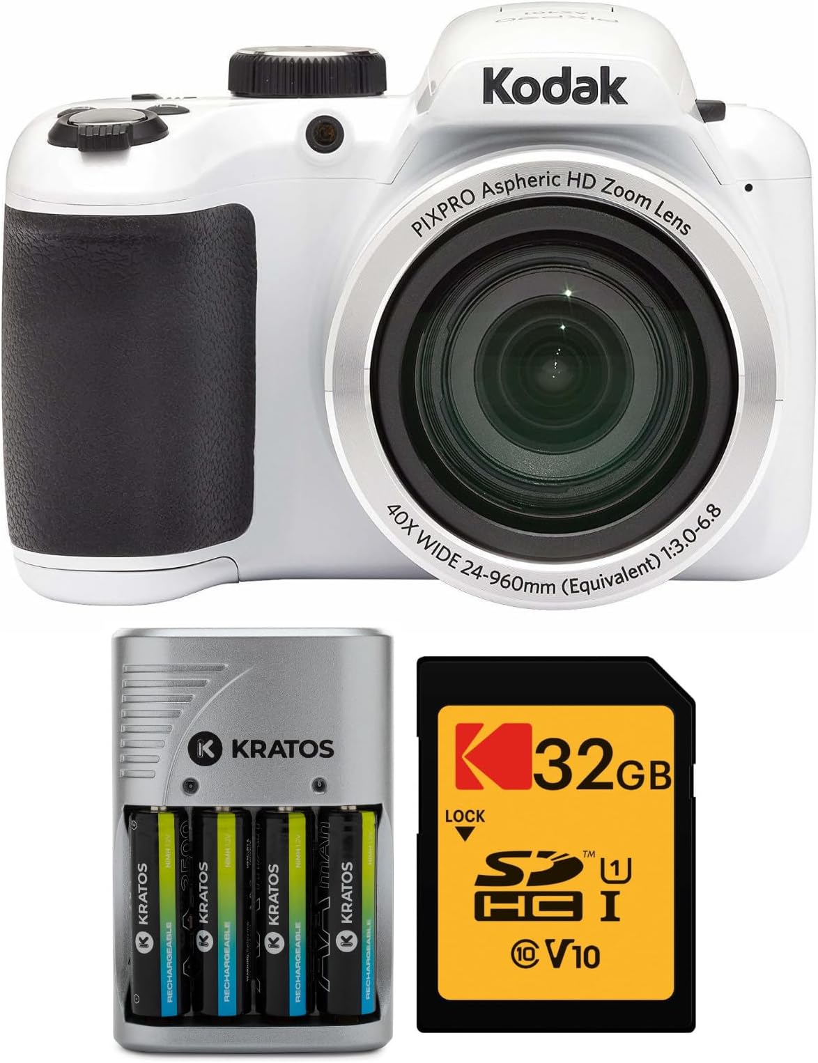 Kodak PIXPRO AZ401 Astro Zoom Digital Camera (White