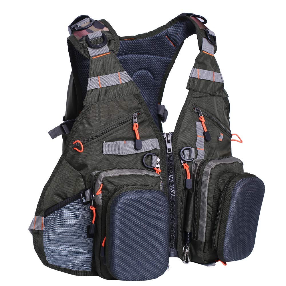 Gilet de pêche à la mouche réglable et respirant avec ressort rétractable pour homme et femme, FV002, adjuatable size