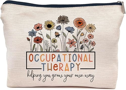 IWXYI Regalos de terapia ocupacional, regalos OT, terapeuta de terapia ocupacional Ot bolsa de maquillaje para mujer, bolsa con cremallera,