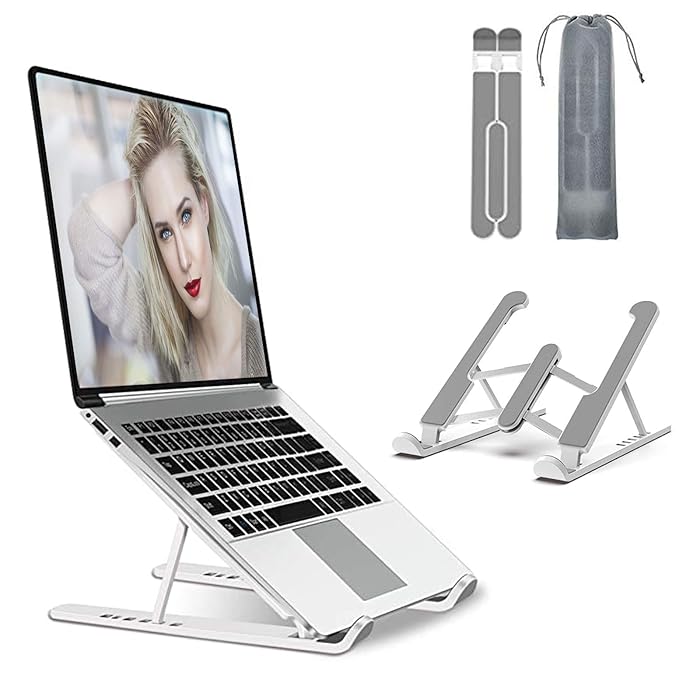 Buy EXGOX Laptop Stand, Foldable Portable Aluminum Desktop Laptop