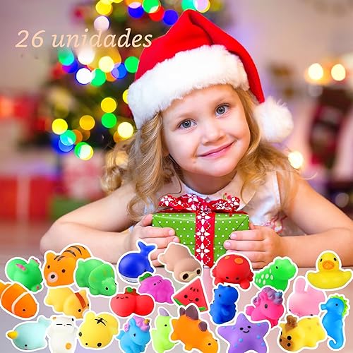 Miniatura 8 de Squishies, paquete de 26 juguetes esponjosos Mochi  Kawaii Cat Squishys Slow Rising Animals  Recuerdos de fiesta, bolsa de golosinas, regalos de