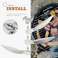 Vista 6 de Kit de sistema de limpieza de parrilla de carbón de un solo toque 18-1/2 para parrillas Weber, piezas de repuesto para parrillas de carbón Weber