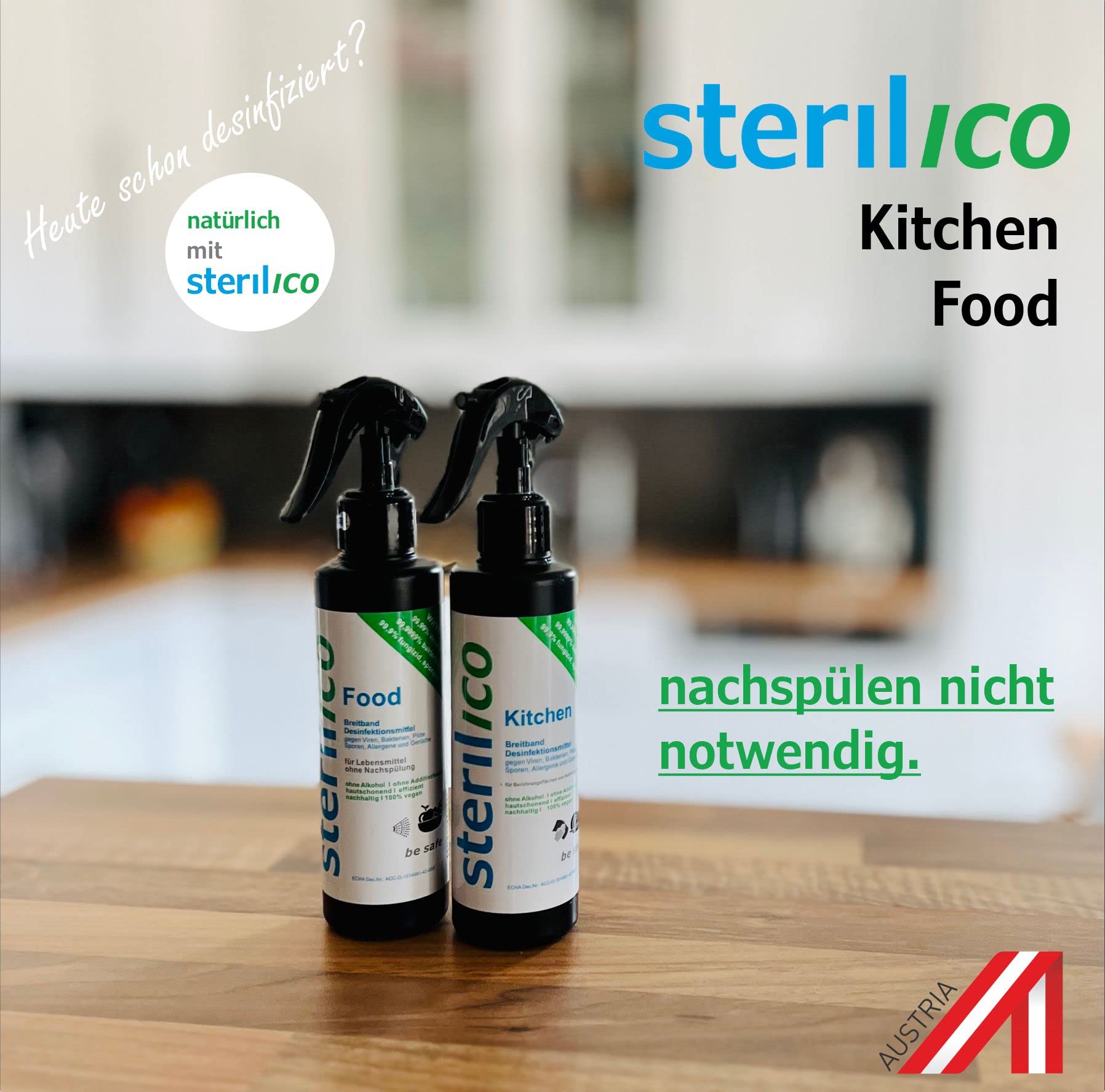 Food - Desinfektionsmittel Spray für Lebensmittel, Obst und Gemüse (250ml)