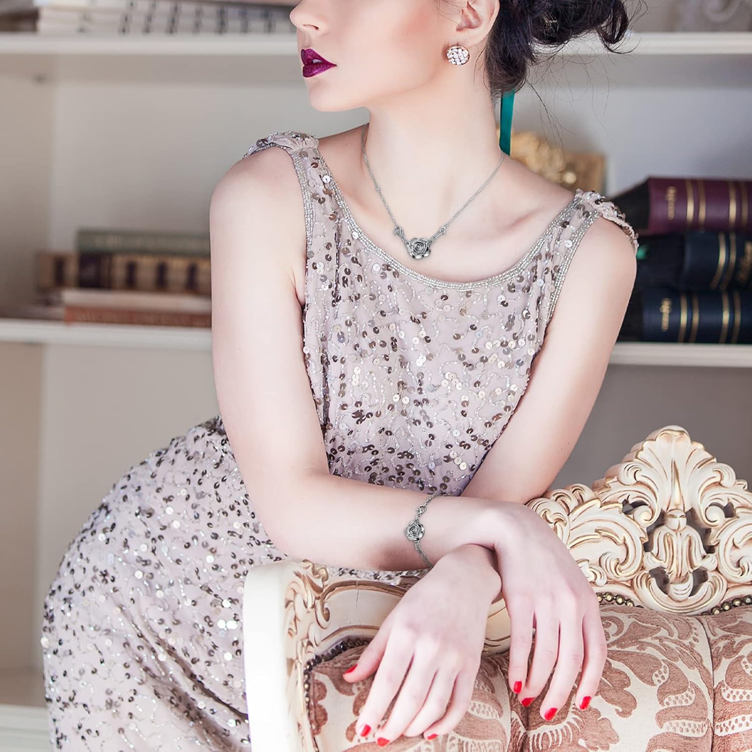 12 Pieces Magnetic Jewelry Clasps Rose Magnetic Clasps Extender Lobster Clasp Closures Jewelry Clasp for Necklaces Bracelets Jewelry Making - Image 5