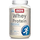 Jarrow Formulas Whey Protein with 18 g of Protein, 3.8 g of BCAAs, and Glutamine, Dietary Supplement for Muscle Function and Recovery Support, 32 oz Unflavored Powder, Approximately 38 Day Supply