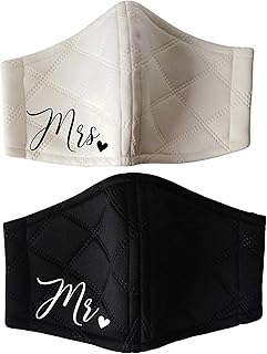Wedding Face Mask, Bride, Groom, Mr and Mrs, Bridesmaid, Best Man, Groomsman, Mother of Bride, Father of Groom Black, Cream, White, Pink