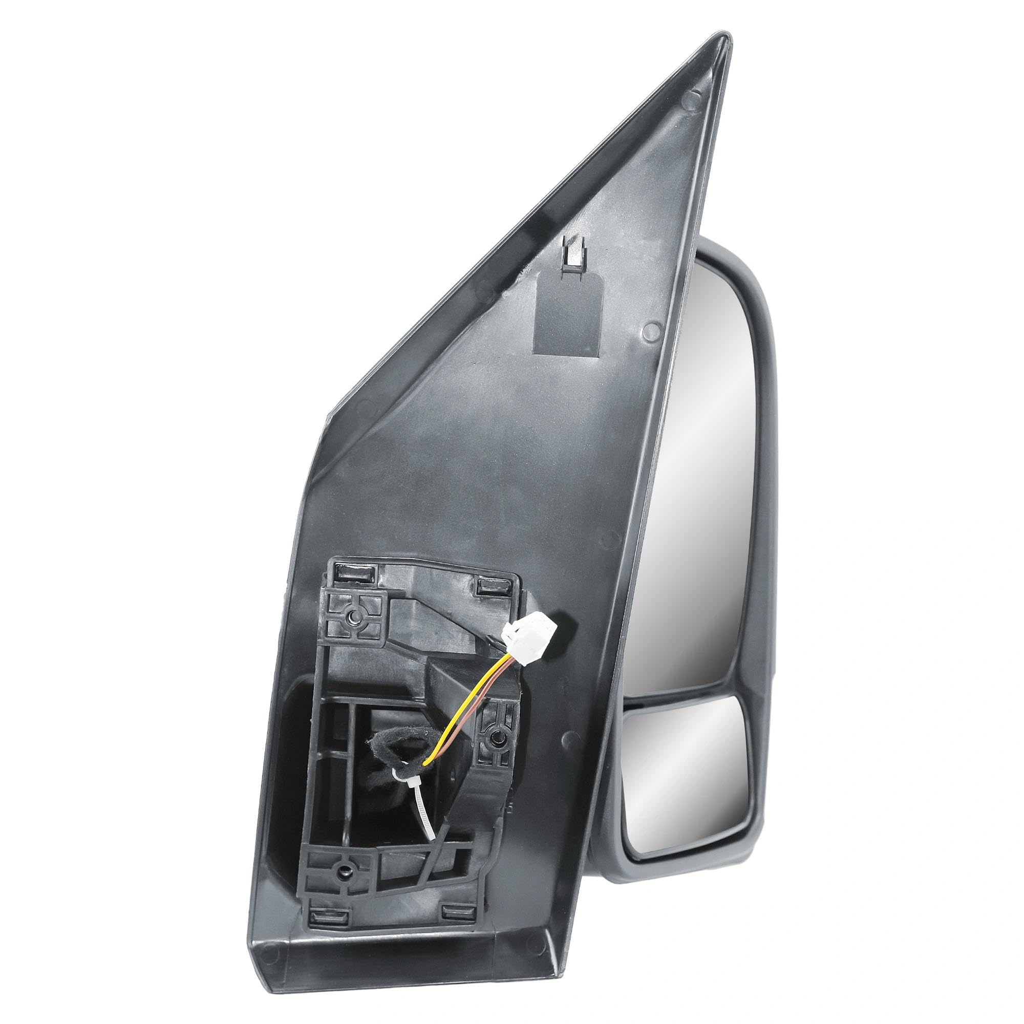 Rétroviseur extérieur droit bras court manuel, non chauffant, pliable manuellement avec capuchon noir mat pour Mercedes Sprinter W907/W910 2019-2024 - Côté passager