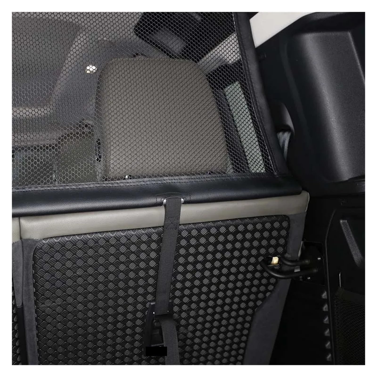 Compatibile con LR Defender 110 2020-2024 Isolamento for auto Pet Barriera Mesh Protezione bagagli posteriori Rete Meshunk