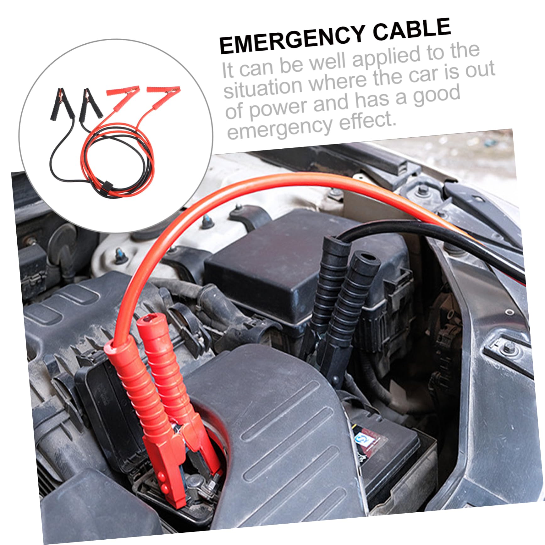 HEALLILY Câble Urgence Pour Voiture Câble De Démarrage Pince Crocodile Accessoire De Sécurité
